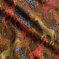 thumbnail image 1 of Soimoi Animals Print,Cotton Poplin, Sewing Fabric Sold by The Yard 42 Inch Wide,Sewing Craft Quilting/Quilt Making Fabric, Brown, 1 of 5