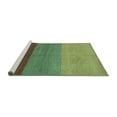 thumbnail image 2 of Ahgly Company Machine Washable Indoor Round Abstract Turquoise Blue Contemporary Area Rugs, 3' Round, 2 of 4