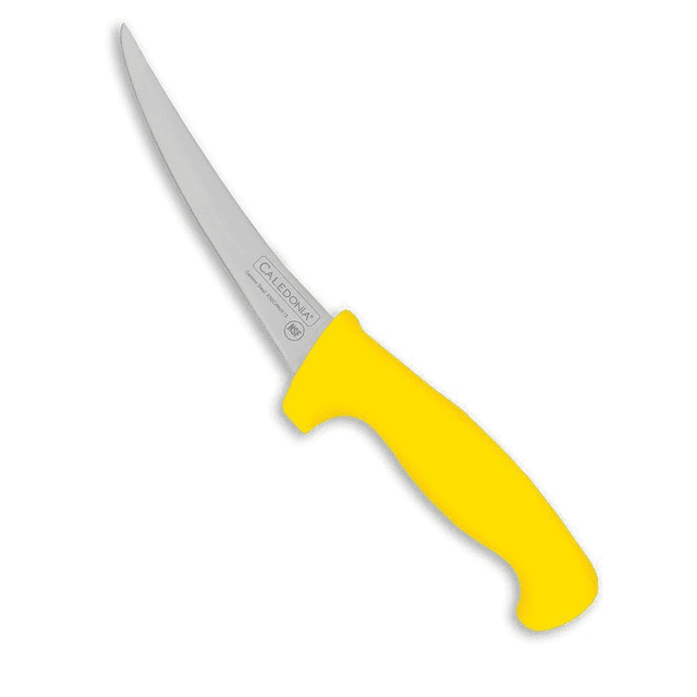 Cuchillo Deshuesador Curvo Amarillo 6 pulgadas Caledonia CADEC-6A