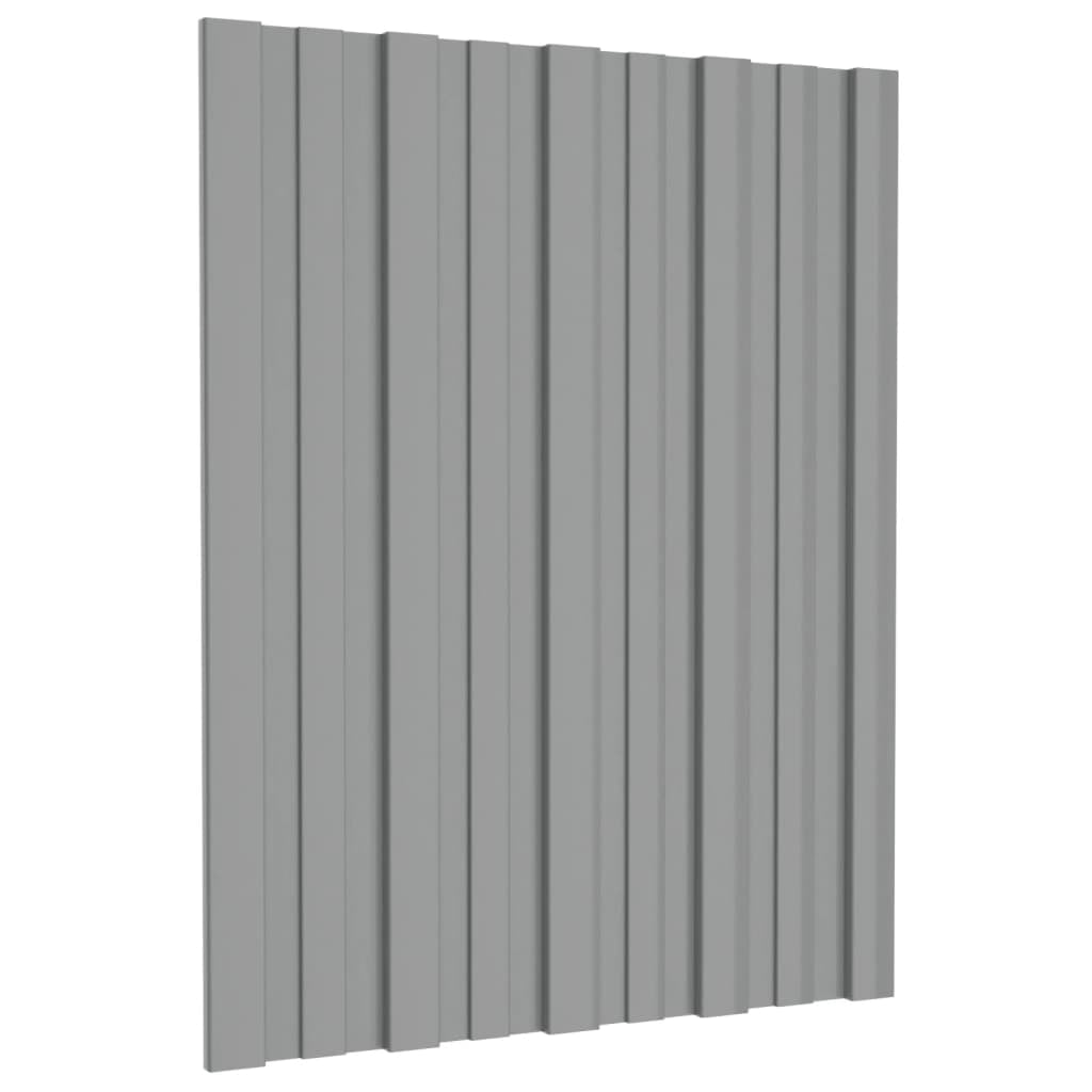 vidaXL Roof Panels Profile Sheet Roofing Garage Mobile Homes Galvanized Steel