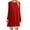 19#Red, variant on Dwaogom Women's Fashion Casual Long Sleeve Solid Round Neck Ladies Loose Mini Dress Halter Dresses For Women Red Maxi Dress Cute Dresses For Teens