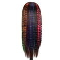 thumbnail image 3 of Feather Hair Extensions Colorful Fake Hair Clip In One Hairpiece, 3 of 8