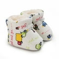 thumbnail image 2 of 0-18M Baby Boys Girls Winter Warm Boots Newborns Non-Slip Cartoon Printed Crib Shoes, 2 of 8