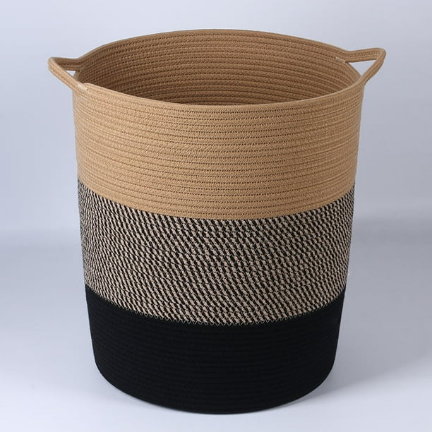 Large Jute Rope Basket Tall Laundry Basket Hamper