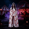 thumbnail image 6 of AoDai Halloween blood-stained hooded long coat - Children's adult coat - Cosplay costume for party attire, 6 of 6