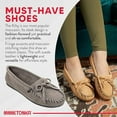 thumbnail image 4 of Minnetonka Women’s Suede Kilty Moccasins, Hard-Sole Shoes, 11, Grey, 4 of 6