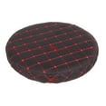 thumbnail image 3 of GROWTH TANK Housse Élastique Ronde pour Tabouret de Bar Coussin de Chaise Housse de Protection -Noir Grille Noire (Rouge)-35cm, 3 of 4