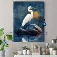thumbnail image 4 of Qisvanset 12x16 Inch Geometric Egret Bird Canvas Wall Art, Modern White Heron Illustration Coastal Home Decor, 4 of 8