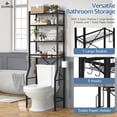 thumbnail image 4 of Gianna Over Toilet Bathroom Organizer, 4-Tier Adjustable Storage Rack, Space-Saving Shelf for Tight Areas, Black, 4 of 5
