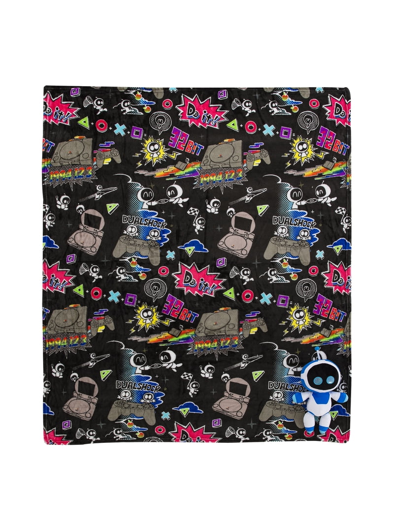 Playstation Astrobot Mural Officially Licensed Silk Touch Throw
