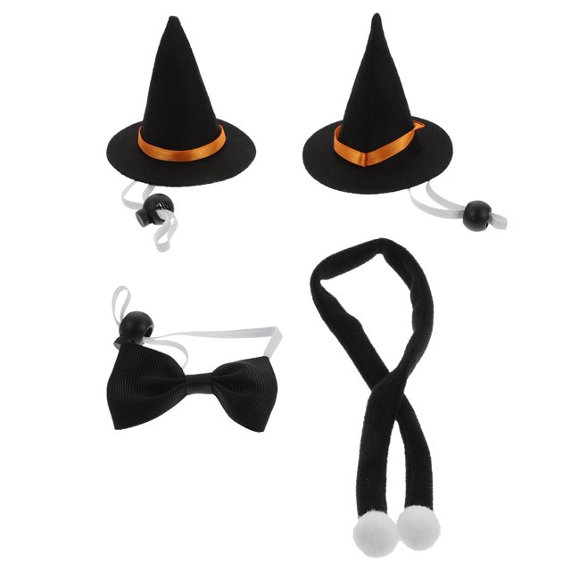 1 Conjunto de Halloween Hat Hat Scarf Lagarto ajustable Bruja Sombrero Fiesta Pet Supply