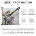 thumbnail image 5 of BANET  Guitar Throw Pillow Cushion Cover, Hand Drawn Style Electric Guitar on White Backdrop Rock Music Accords Sketch Art, Decorative Square Accent Pillow Case 12x12in, 5 of 5