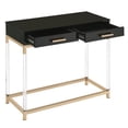 thumbnail image 4 of DeeHome Black High Gloss and Gold Console Table with 2 Drawers, 4 of 8