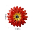 thumbnail image 3 of Gmogad Outdoor Iron Daisy Wall Hanging Decor, Colorful 3.5-Inch Metal Flower Garden Decor for Fence and Patio, Creative Balcony Wall Art for Indoor and Outdoor Home Decoration, 3 of 6