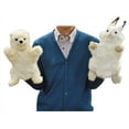 thumbnail image 2 of Hansa - Rabbit Hand Puppet, White, 2 of 3