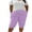 #05 Purple 【Mix, Match & Rotate: Stock Up on Daily Colors】, variant on Women's Plus Size Shorts, Drawstring Elastic Waist Shorts with Pockets, Cotton Blend Loose Sport Knee‑Length Shorts for Beach Workout Daily | TruHer,Brown L