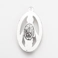 thumbnail image 5 of 20pcs Tibetan style Alloy Pendants Miraculous Medal 1830 The Blessed Virgin Mary Cadmium Free & Lead Free Oval Antique Silver 36x20x3mm Hole: 2mm, 5 of 6