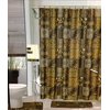 18pcs Bath Rug Set LEOPARD BROWN Bathroom Rug Shower Curtain Mat / Rings Towel Set