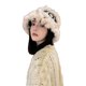 thumbnail image 1 of Gorro de felpa de lana para mujer, bonito, cálido, suave, cómodo, tejido a mano, gorro de invierno para mujer, negro M (tamaño libre 54-58 cm elástico), 1 of 12