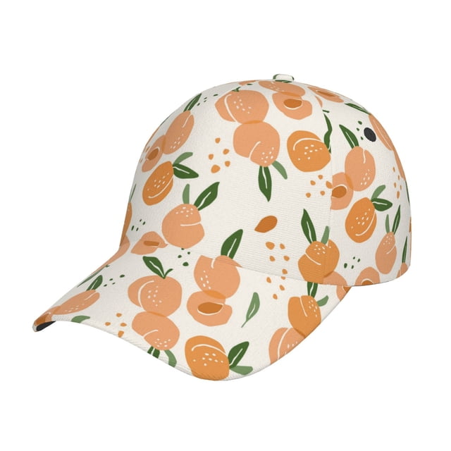 Fotbe Peaches Gorro Clásico de Béisbol, Gorra Ajustable con Broche Snapback, Gorro de Exterior de Algodón Suave