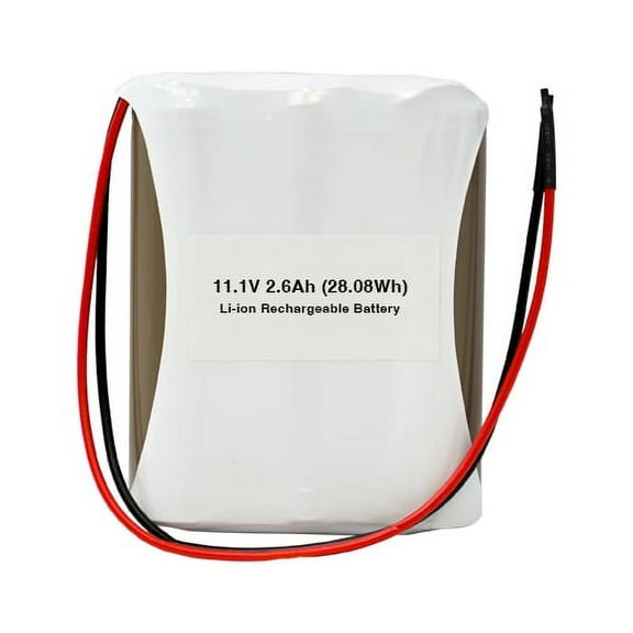 11.1 Volt Lithium Ion Battery Pack (2600 mAh) with Protection IC