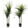 thumbnail image 2 of Artificial Dracaena Tree 5FT, Tall Fake Plants for Indoor Outdoor Decor, Large Faux Tree with Pot for Home Office Living Room Decor, 2 of 5