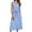 Blue dresses women, variant on Women's Summer Dresses Trendy Striped Linen Blouson Dress Tie Waist Fitted Sundresses for Women Casual Maxi Length Beach Sundress Blue XXL