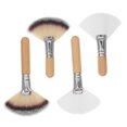 thumbnail image 5 of LIOOBO 4Pcs Fan Makeup Brush Set with Premium Nylon Hair for Soft Blending and Setting Powder in Assorted Colors, 5 of 8