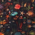 thumbnail image 3 of Black Hawaiian Shirt For Men Button-down Fish Shirt Short Sleeve 100% Cotton Shirt Marine Ecosystem, 3 of 8