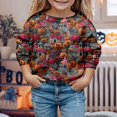 thumbnail image 2 of WEAIXIMIUNG Chandail en Molleton Surdimensionné pour Filles 8-9 Enfants Mode Mignon Imprimé Col Rond Sans Capuche Manches Longues, 2 of 4