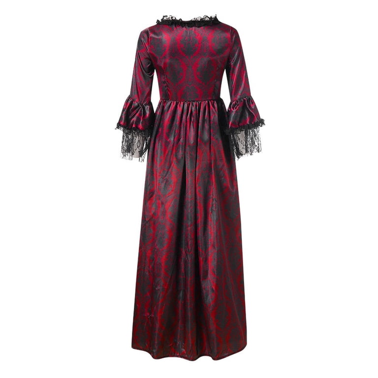 floor length gothic dress Victorian Vampire Gothic Red/black Velvet Gown Medium main image 1