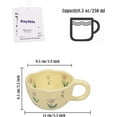 thumbnail image 2 of Ceramic Coffee Mug with Creative Flower Design, 8.5 oz, 2 of 12