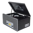 thumbnail image 3 of Victor 4-Watt Monument 3-Speed Belt-Drive Manual Turntable with Built-in Speakers, Bluetooth In/Out, CD/Cassette Players, AM/FM, and 45 Adapter, 3 of 11