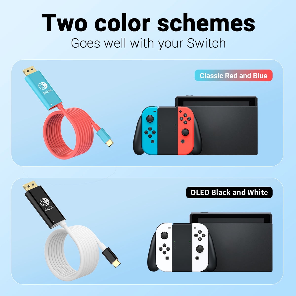 DOONJIEY 8K Type C to Displayport Conversion Cable HDTV Adapter Support Switch TV Dock for Nintendo Switch/OLED, Steam Deck,ASUS,Surface
