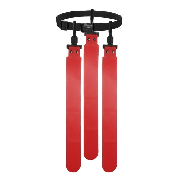Uxcell Flag Football Set, Adjustable Flag Football Belt with 1 Belt and 3 Flags  Easy Tear Away for Men Women Players Training Competition (Red)