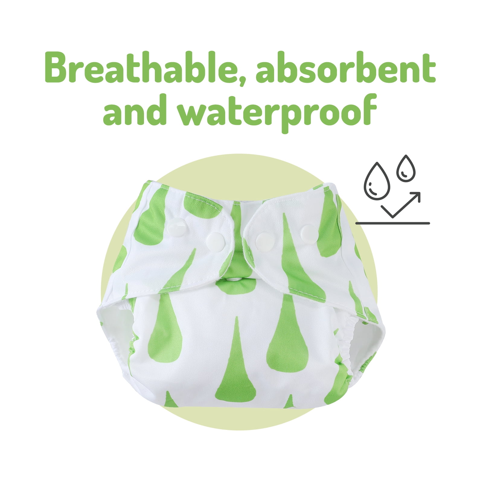 Piu Dino Baby Pool Diaper (Kit w/ 2 units) - Green