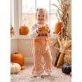 thumbnail image 3 of Loicainy Baby Toddler Girl Halloween Jumpsuit 6 12 18 24 Months 2T 3T 4T Sleeveless Pumpkin Embroidery Overalls Pants Clothes, 3 of 9
