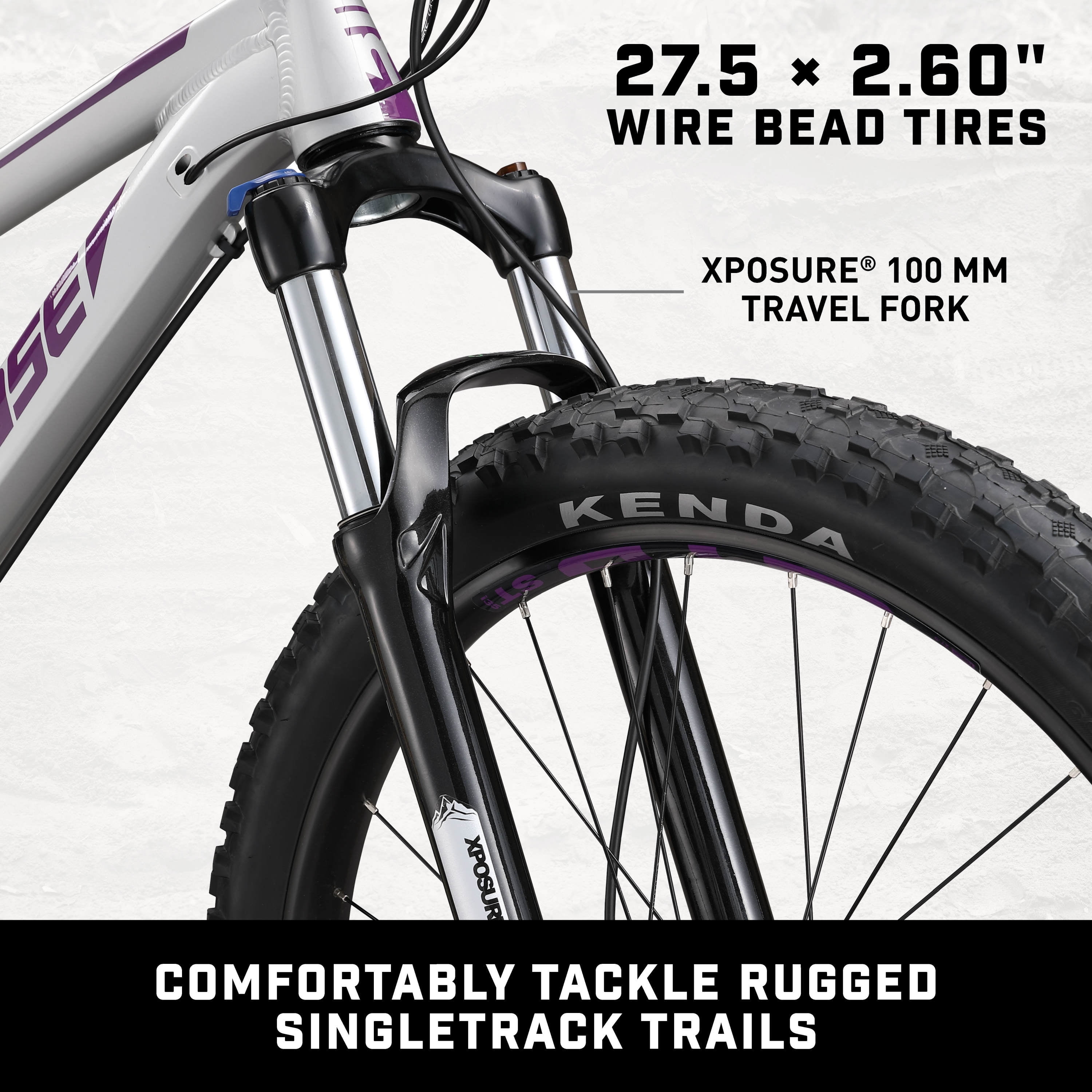Mongoose Tyax 27.5 Medium Sport Adult Unisex 27.5-in. Mountain Bike, Gray