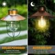 thumbnail image 2 of Bronce disco grande S gancho solar jardín al aire libre luz retro lámpara jardín hierro forjado lámpara colgante, 2 of 5