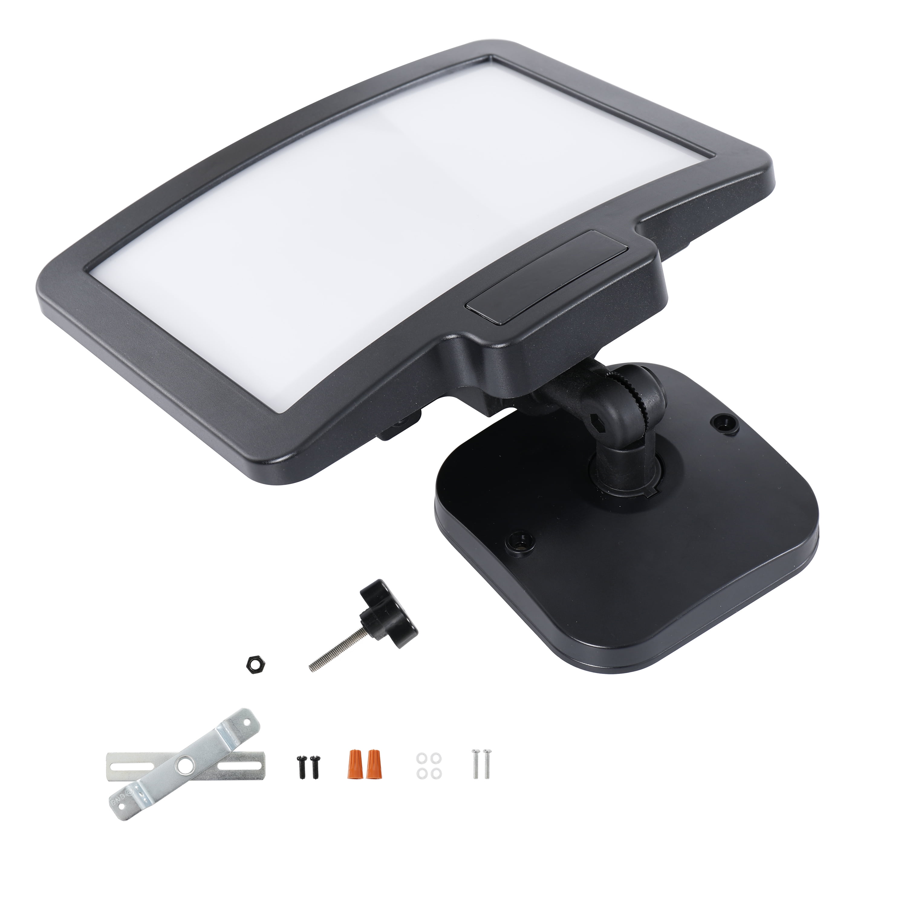 (2 pack) Hyper Tough 3000 Lumen LED Flood Light 120-Degree Motion Sensor in Black Finish, Hardwired 102-Degree Beam Spread