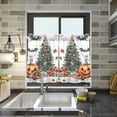 thumbnail image 4 of Yayeee Kitchen Curtains Light Filtering 27"x24" Rod Pocket Short Cafe Window Panel, Red Halloween Trees, 4 of 7