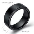 thumbnail image 6 of 8MM Black Brushed Tungsten Carbide Men's Jewelry Wedding Simple Ring Size 7-12, 6 of 6