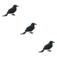 thumbnail image 3 of kurtrusly Horror Props For Halloween - High Simulation Black Crow Ornament For Festive Straight crow 3Set, 3 of 6