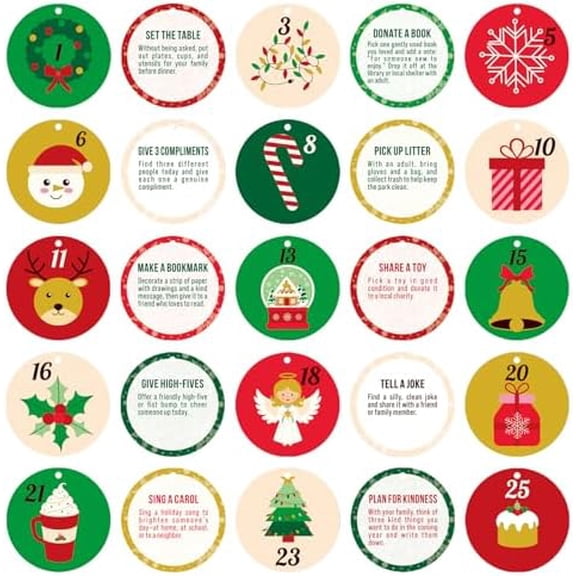 Kids – Emotional Support Advent Calendar with 24 Daily Kindness Activities, Christmas Countdown Cards for Ages 5–12, Fun Family Holiday Tradition$$Home Decor, Kitchen, & Other