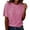 AB430 Pink, variant on Carnival Sparkly Tshirt For Women Sequin Solid Color Short Sleeve Crew Neck Tops Fashion Comfortable Female Loose Fit Blouse Green Size One Size