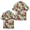 thumbnail image 2 of Camisas hawaianas de mapache con estampado 3D de manga corta holgadas y transpirables estilo polinesio Tiki para hombre y mujer, para fiestas en la playa, 2 of 5