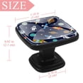 thumbnail image 4 of 4 Pcs Square Cabinet Handle Cupboard Knob Drawer Pulls Handle Spaceship Stars Planets Drawer Knobs with Screws Furniture Decoration, 4 of 7