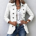 thumbnail image 4 of Womens Floral Textured Jackets Vintage Long Sleeve Button Down Ruffle Trim Fashion Tops, 4 of 7