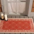 thumbnail image 2 of Safavieh Courtyard Gaus Oriental Indoor/Outdoor Area Rug, Red/Natural, 2'7" x 5', 2 of 12