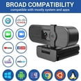 thumbnail image 2 of 4K Webcam for PC, Auto-zoom,with remote control,Privacy Cover, White Balance, Webcam with Microphone, Plug & Play, 4K Web Camera for Laptop/Desktop, Video Calling,Conferencing, 2 of 7